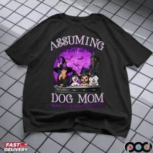 Assuming I'm Just An Old Dog Mom Husky Halloween Personalized T Shirt