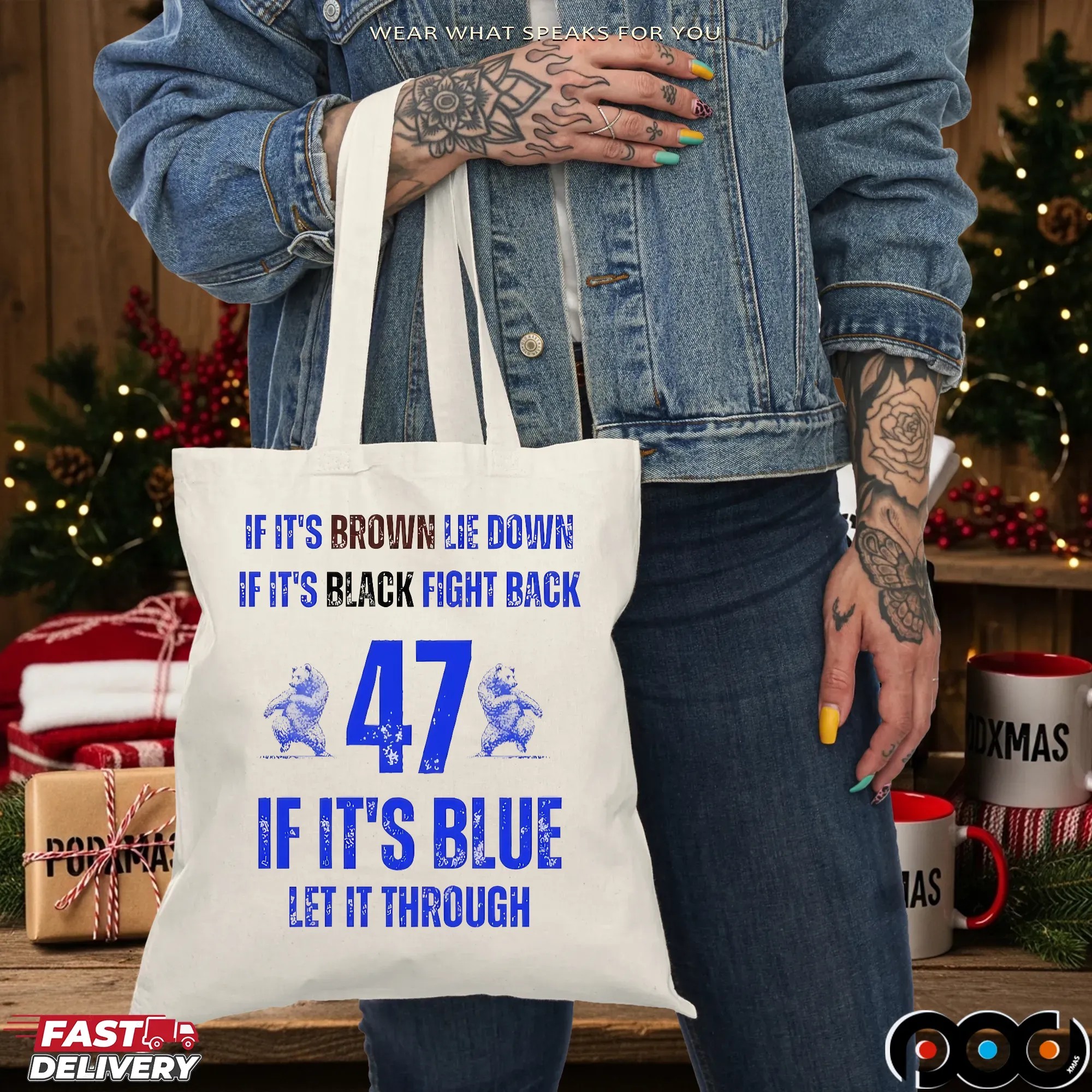 BYU Cougars Football If It’s Brown Lie Down If It’s Black Fight Back 47 If It’s Blue Let It Through Text T Shirt
