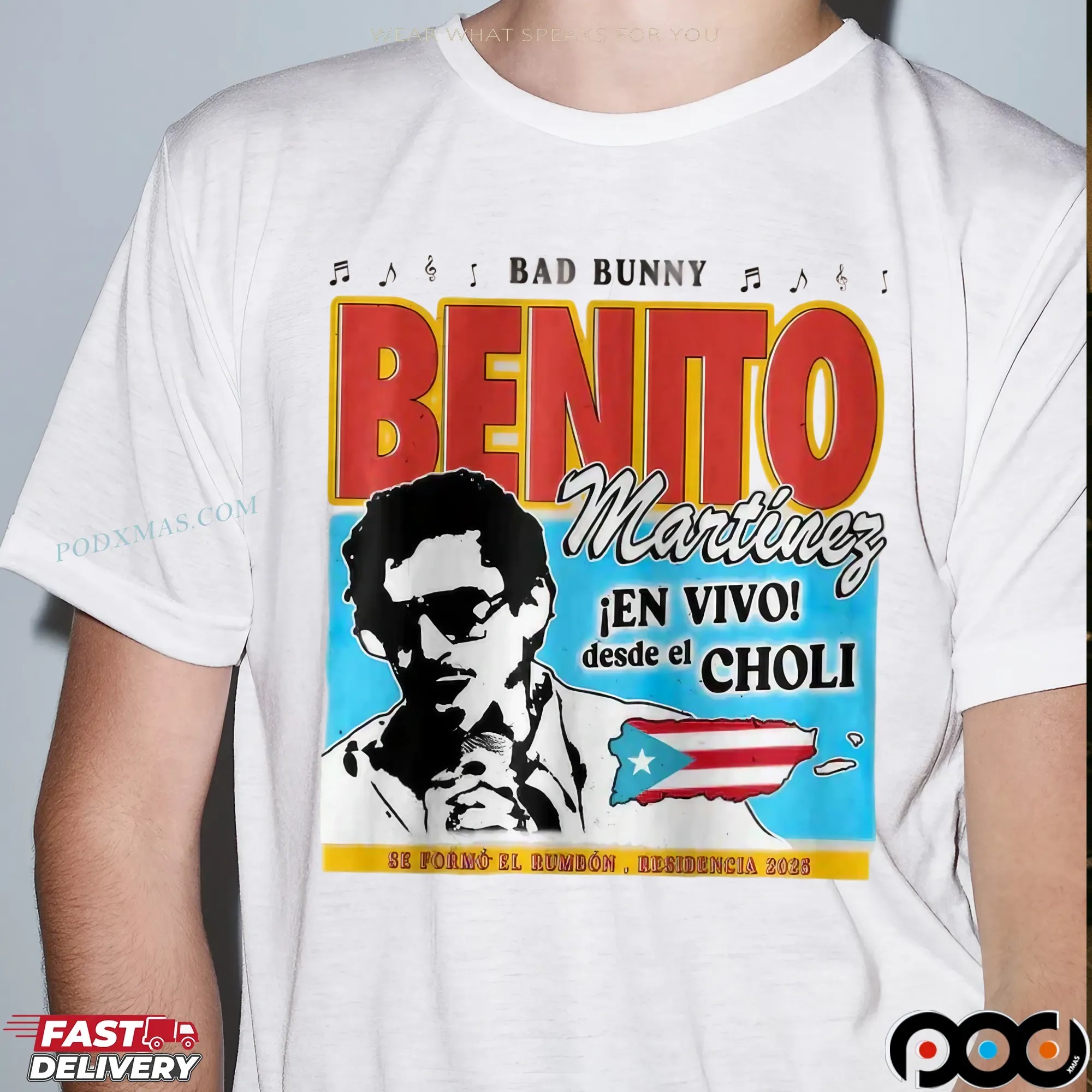 Bad Bunny Benito Martinez En Vivo Desde El Choli T Shirt