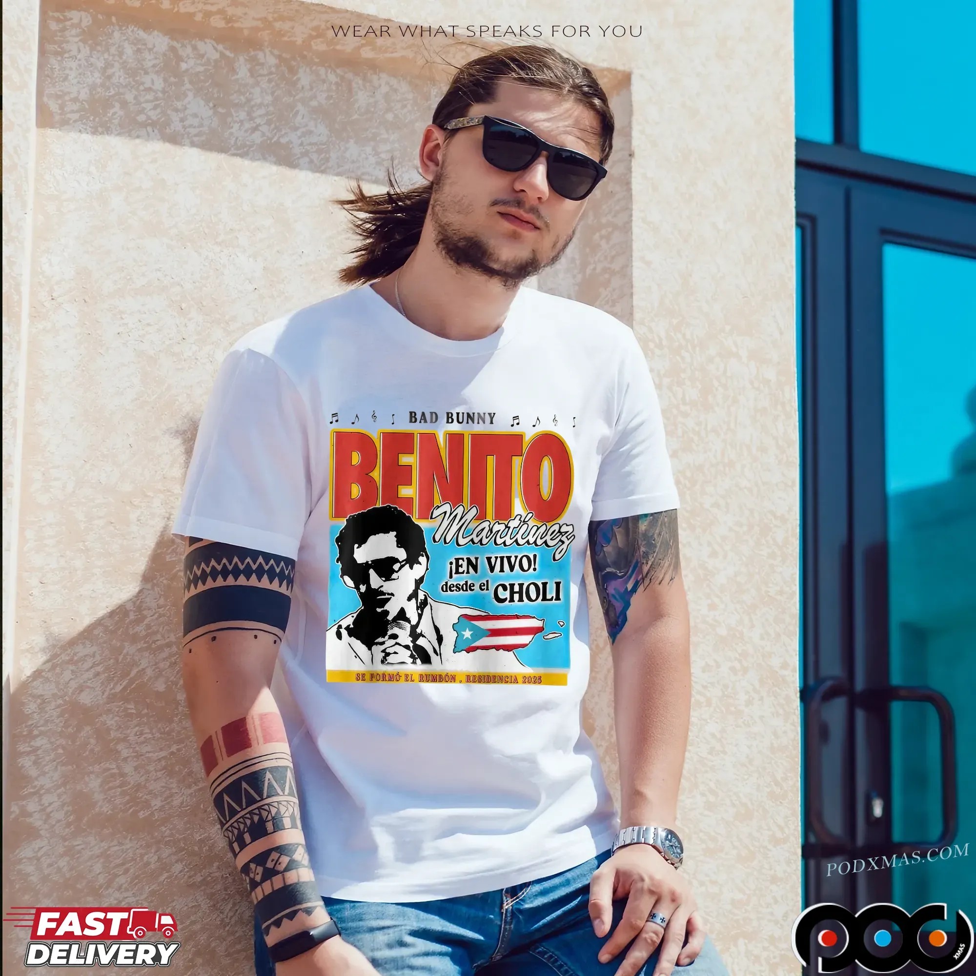 Bad Bunny Benito Martinez En Vivo Desde El Choli T Shirt