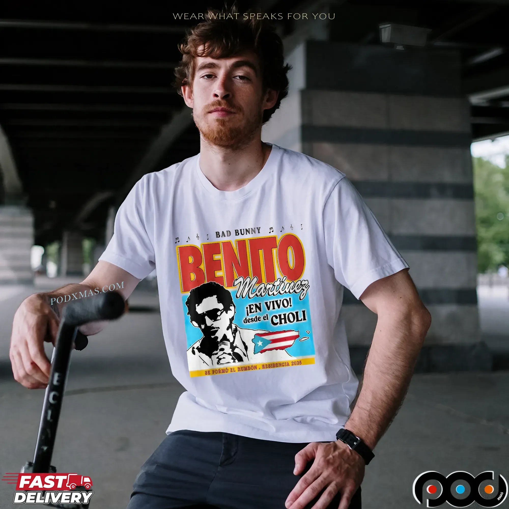 Bad Bunny Benito Martinez En Vivo Desde El Choli T Shirt