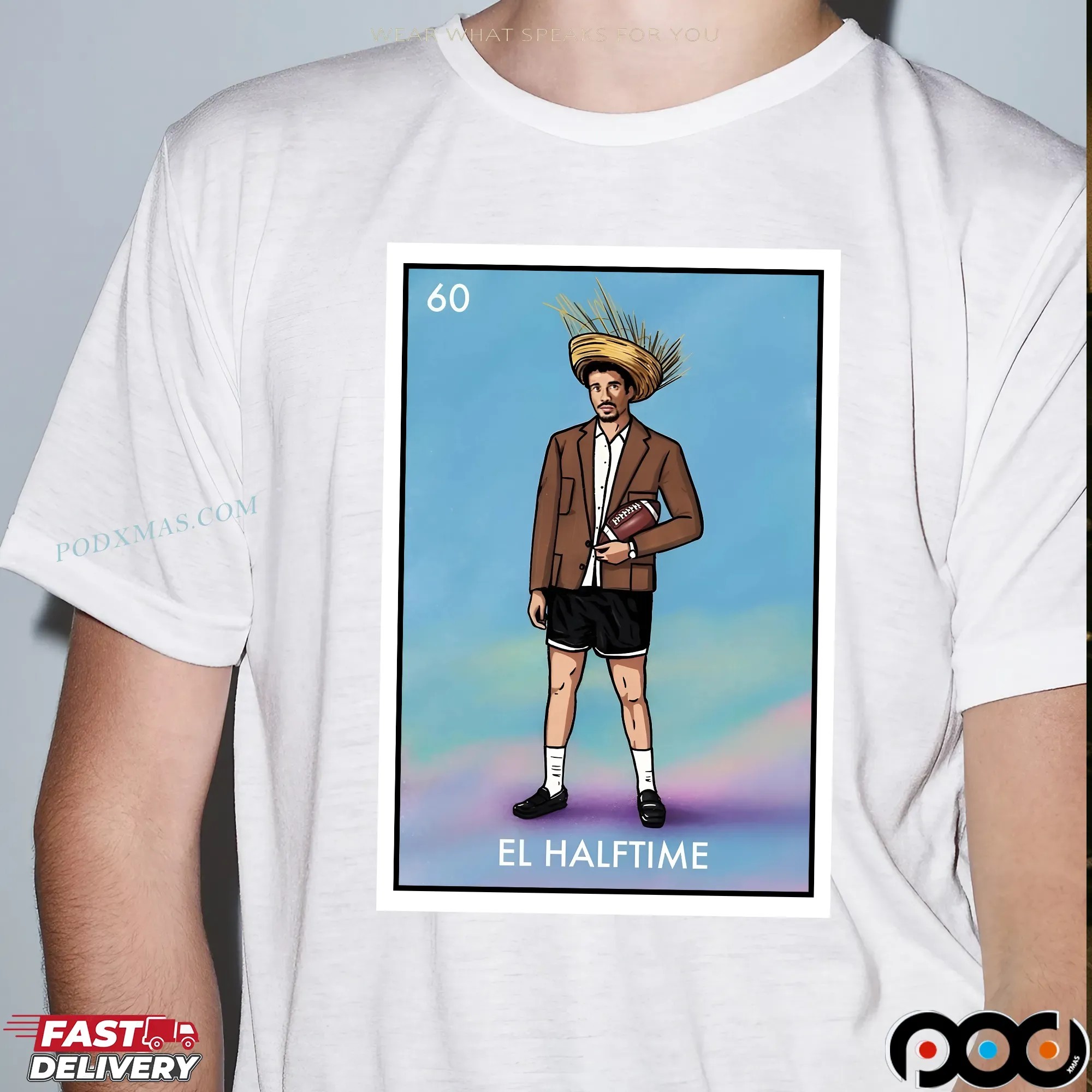 Bad Bunny El Halftime Super Bowl Lix Halftime Show Graphic Portrait T Shirt