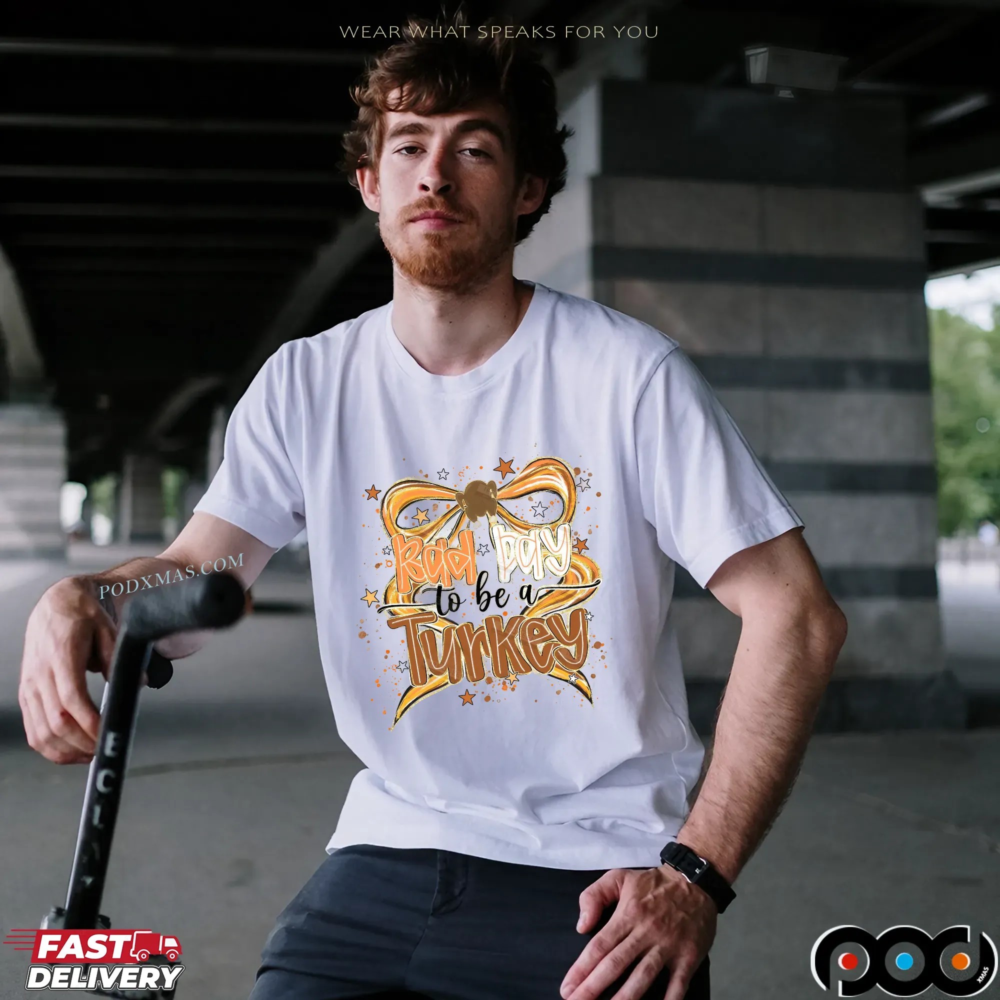 Bad Day To Be A Turkey Thanksgiving Gobble Coquette T Shirt