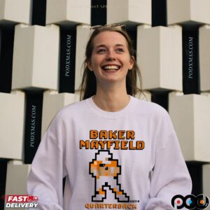 Baker Mayfield Quarterback Retro Baller Pixel T Shirt