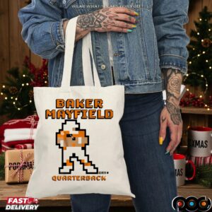 Baker Mayfield Quarterback Retro Baller Pixel T Shirt