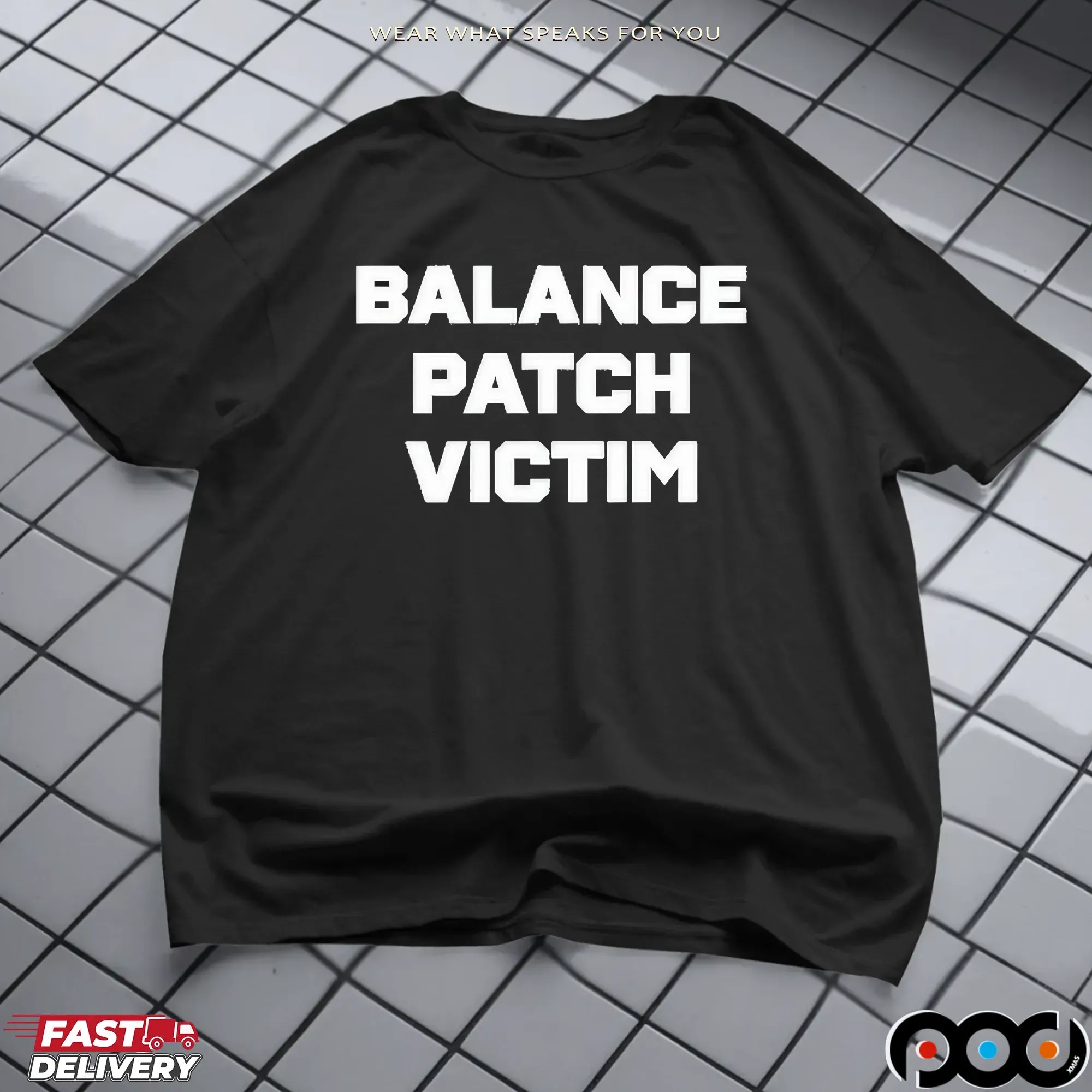 Balance patch victim t shirt