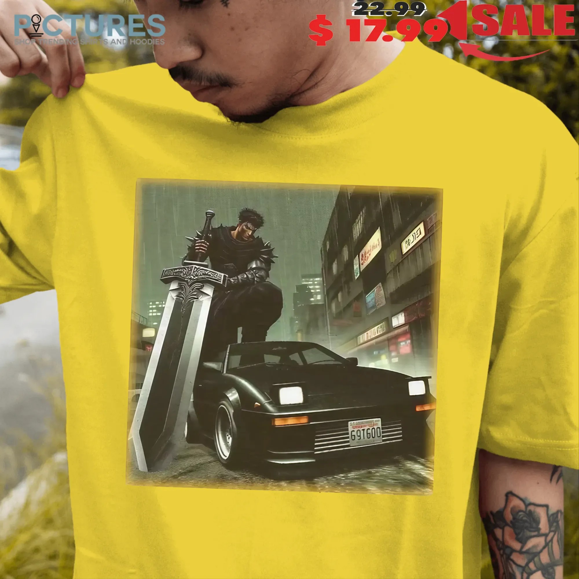 Berserk Guts x JDM Toyota MR2 Cyberpunk T Shirt