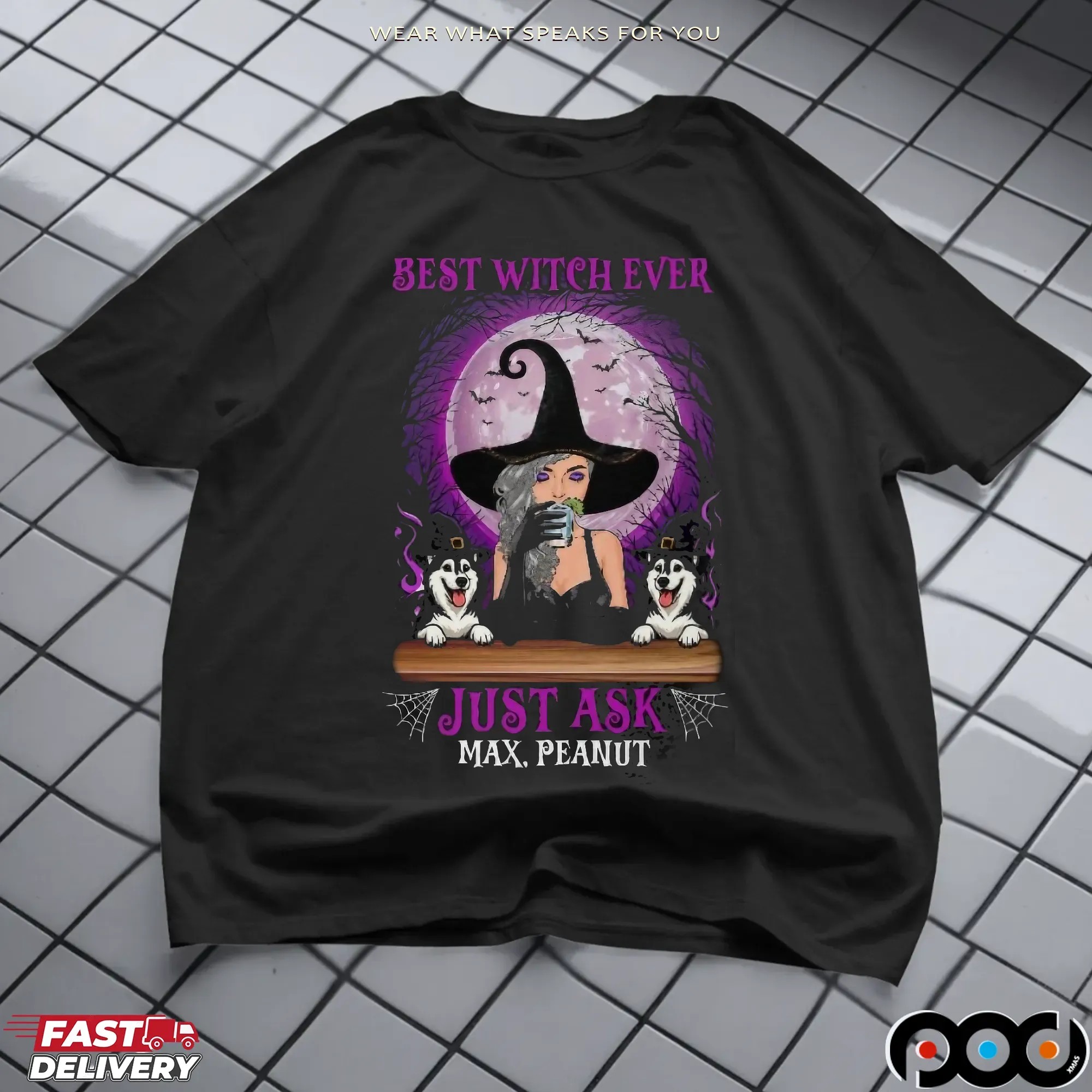 Best Witch Ever Just Ask Customized Name Awesome Husky Halloween T Shirt