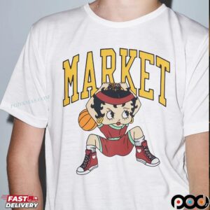 Betty Boop Dunking NBA Graphic T Shirt