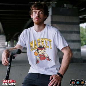 Betty Boop Dunking NBA Graphic T Shirt