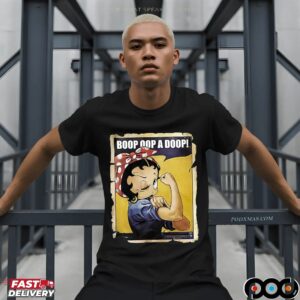 Betty Boop Rosie the Riveter Boop Oop a Doop Parody T Shirt