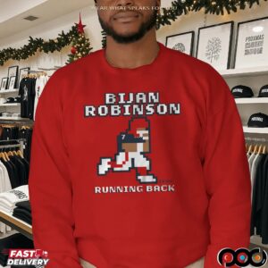 Bijan Robinson Running Back Pixel Game Baller T Shirt