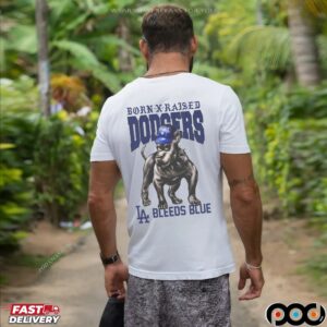 Born X Raised Los Angeles Dodgers Dog Mashup T Shirt