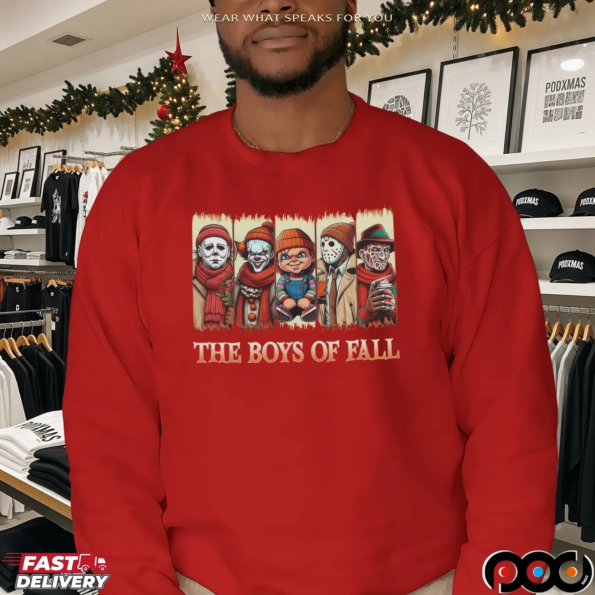 Boys Of Fall Horror Villains Halloween T Shirt