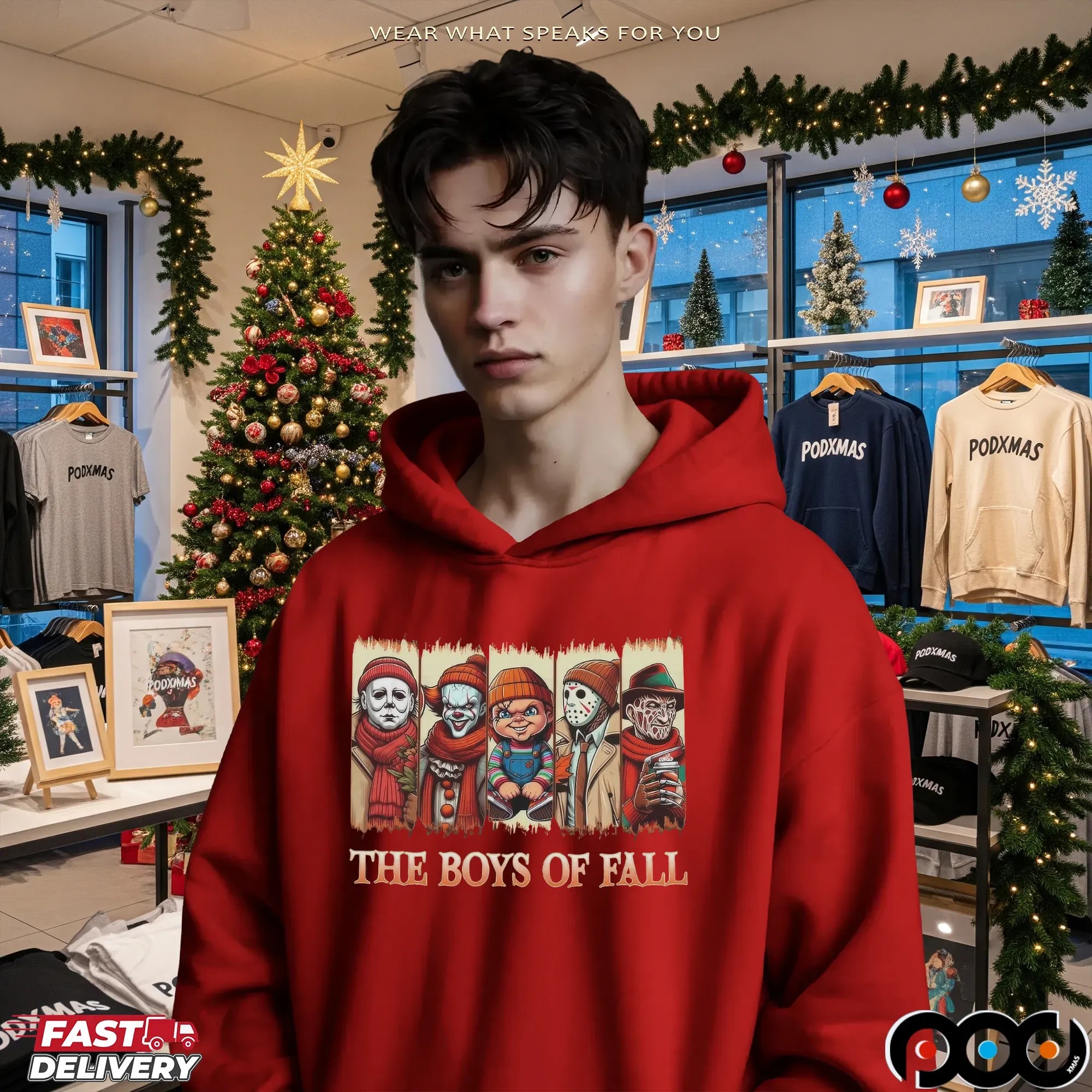 Boys Of Fall Horror Villains Halloween T Shirt