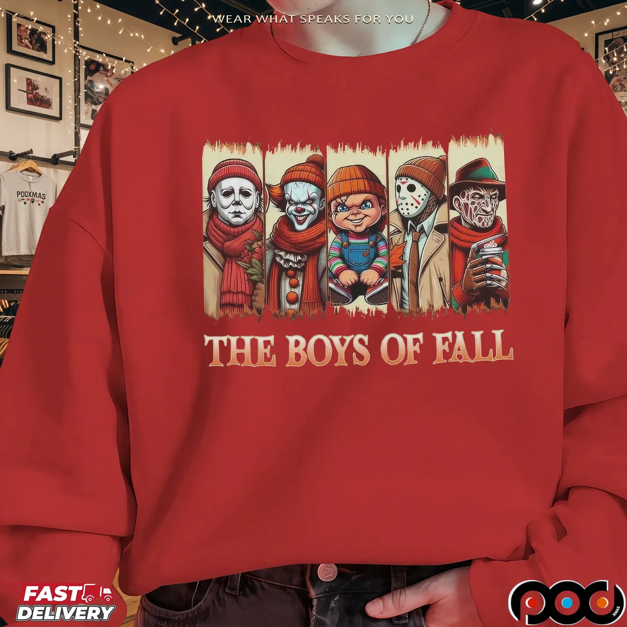 Boys Of Fall Horror Villains Halloween T Shirt