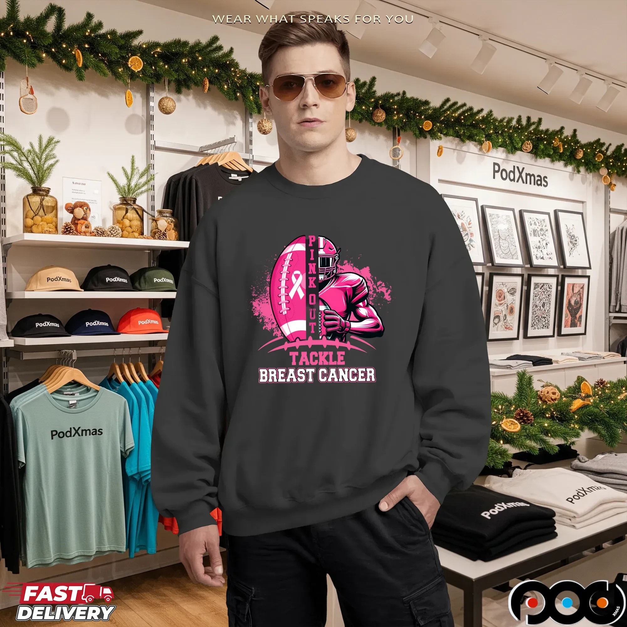 Breast Cancer Football Pink Out, American Football, Sport Pink Out Shirt, Pink Ribbon Football, Sport Breast Cancer T Shirt
