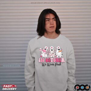 Breast Cancer Nurse, In October We Wear Pink, Rehab Life Nurse, Pink Ribbon Awareness Png, Cute Nurse T Shirt