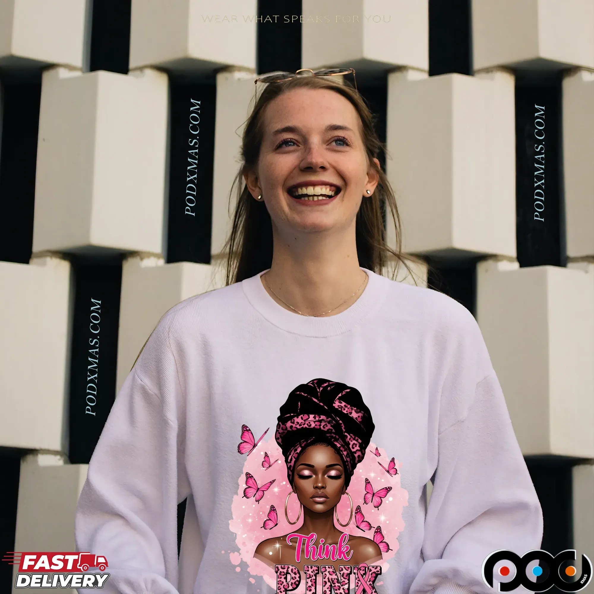 Breast Cancer Survivor Afro Girl Pink Ribbon Black Woman October T Shirt