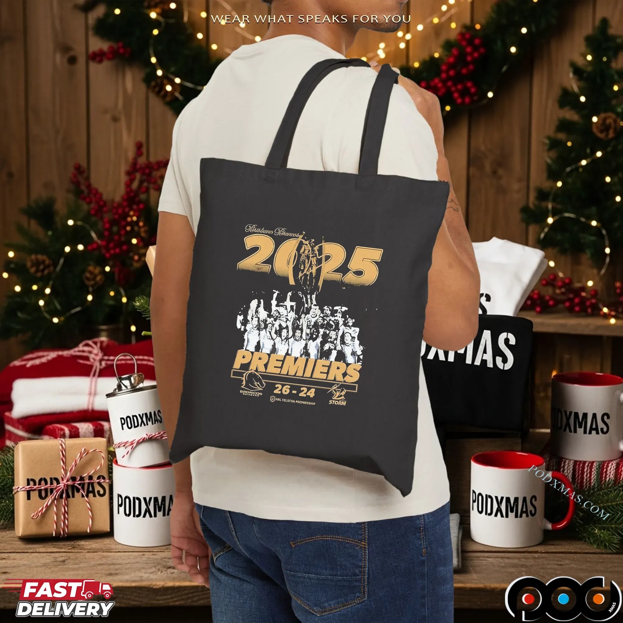 Brisbane Broncos Vs Melbourne Storm 2025 NRL Telstra Premiership Photo T-shirts
