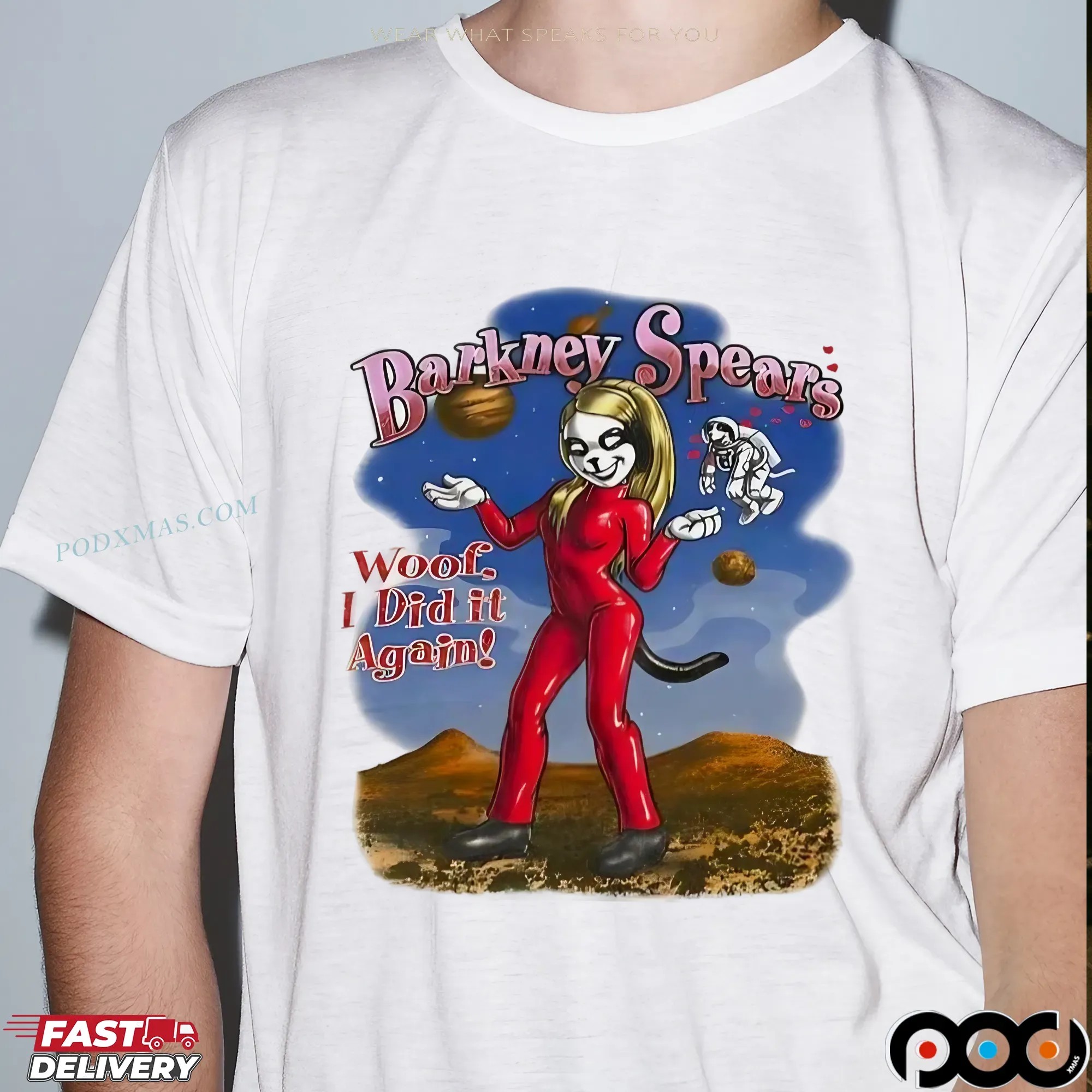Britney Spears Britney Spears Big Dog parody y2k woof i did it again t shirt