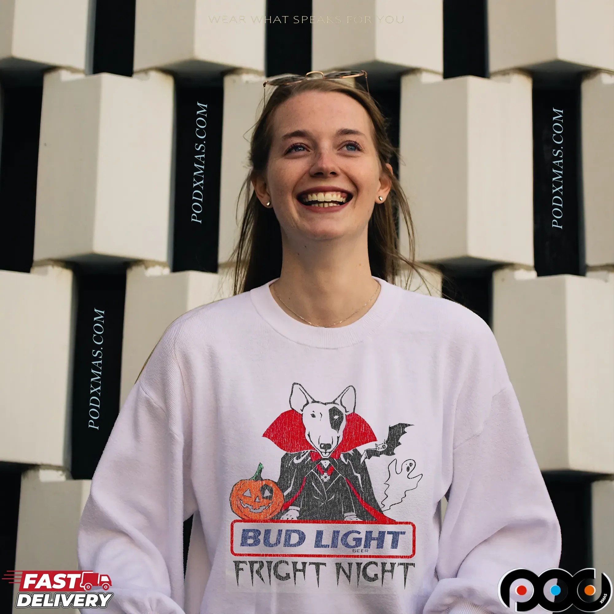 Bud Light Fright Night Pumpkin Halloween Graphic T Shirt