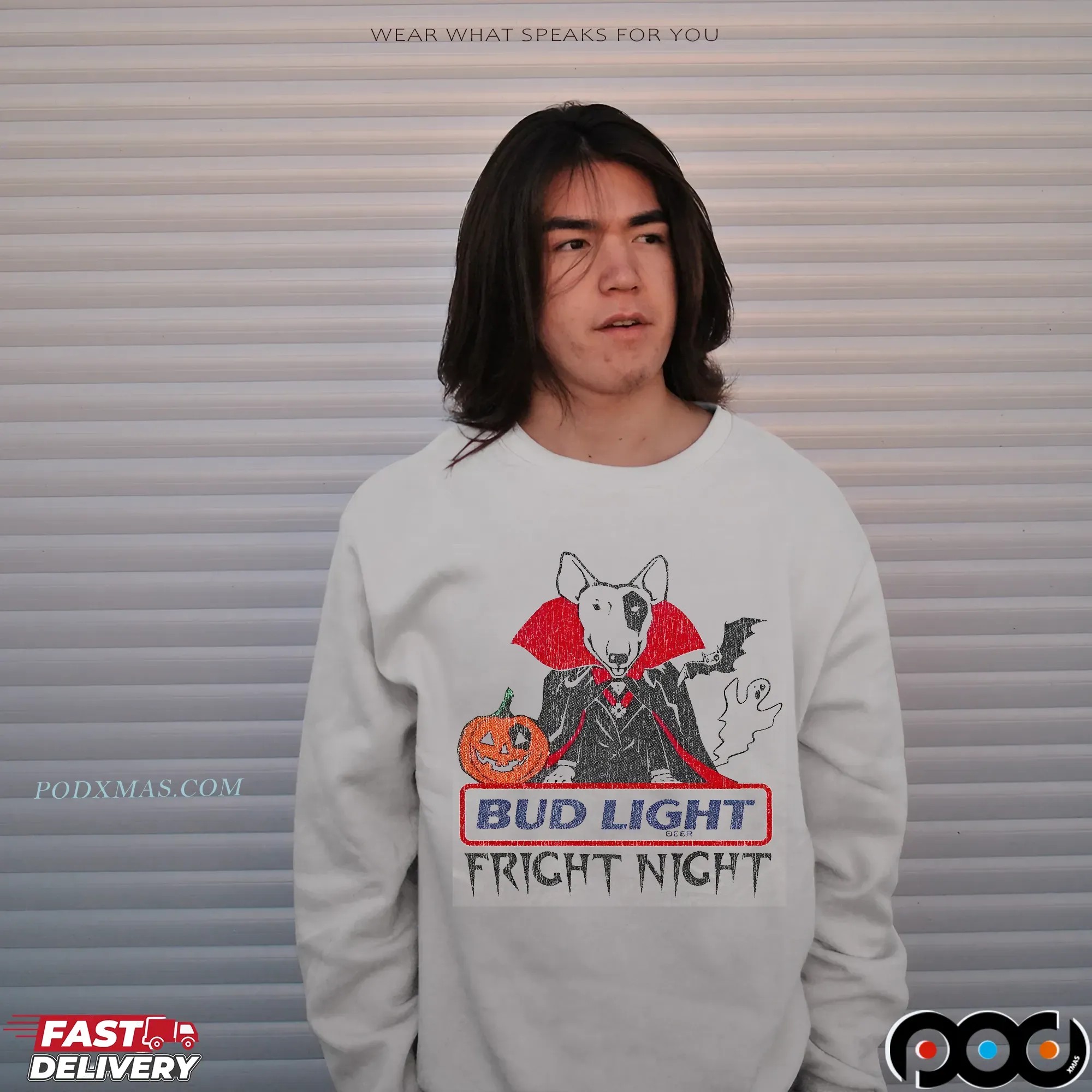 Bud Light Fright Night Pumpkin Halloween Graphic T Shirt
