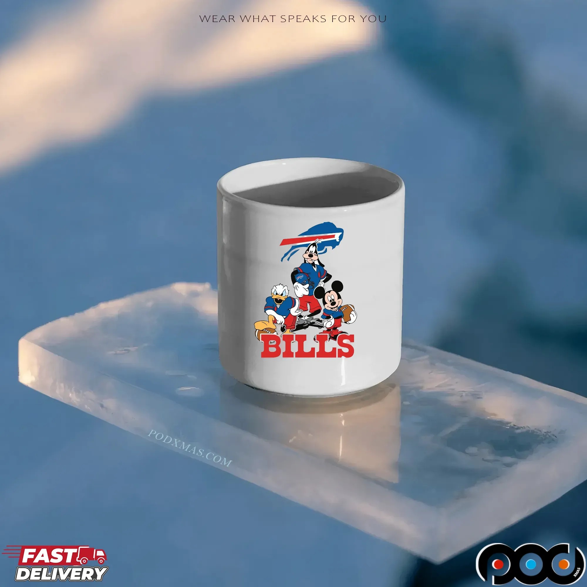 Buffalo Bills Disney Mickey Mouse Donald Duck Goofy NFL Graphic T Shirt