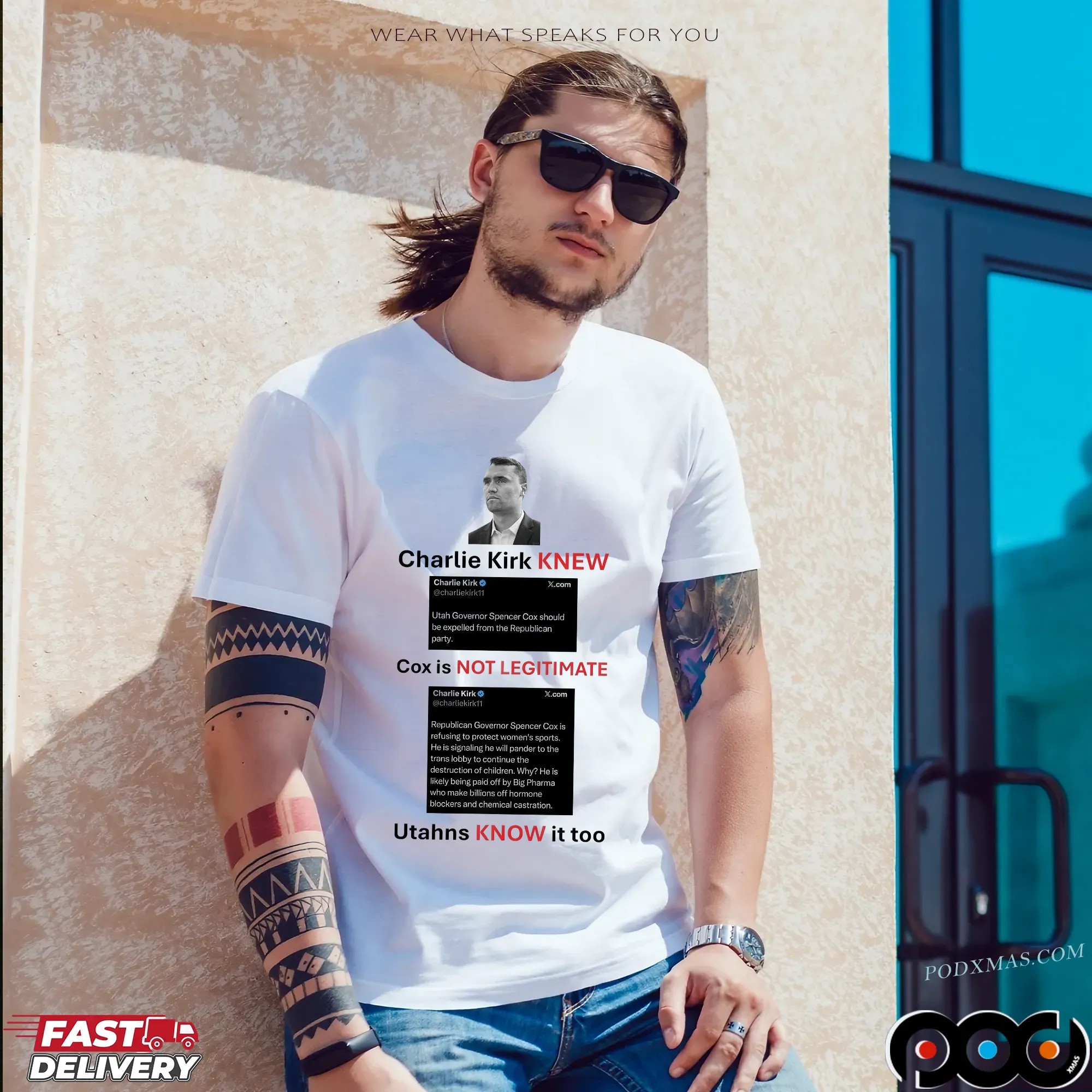 Charlie Kirk Knew Cox Is Not Legitimate Utahns Know It Too T Shirt