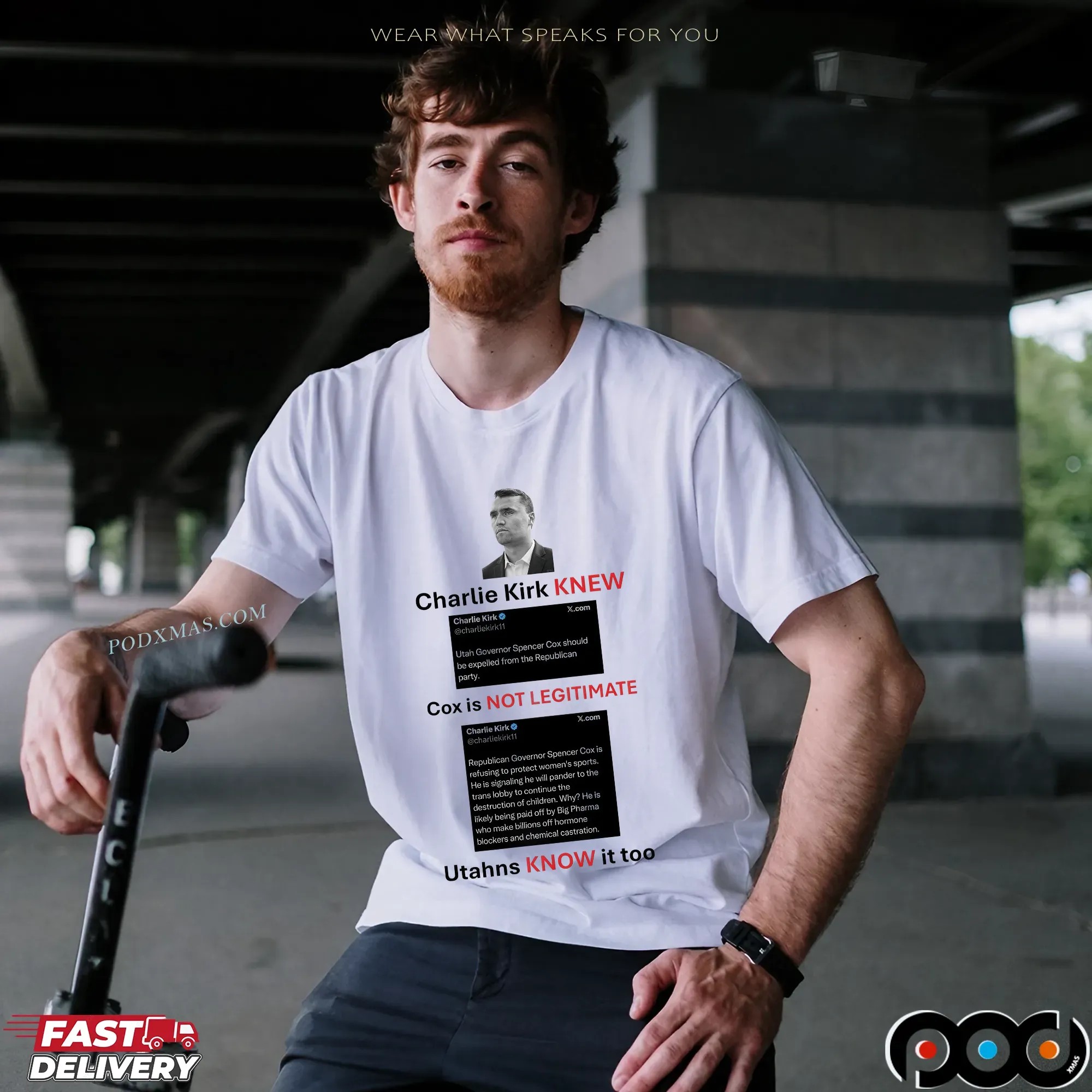 Charlie Kirk Knew Cox Is Not Legitimate Utahns Know It Too T Shirt