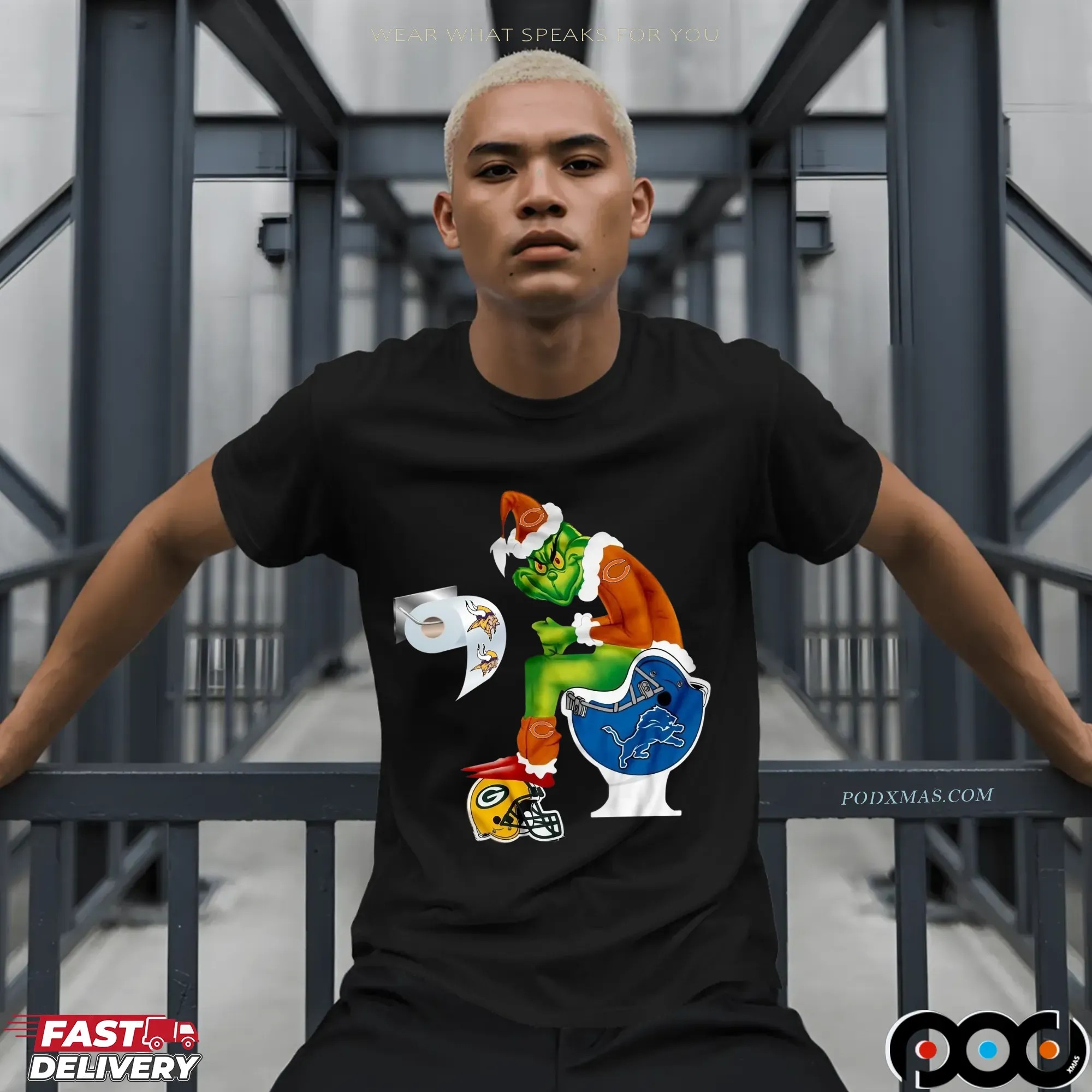 Chicago Bears Grinch Rivalry NFL Christmas Parody T Shirt