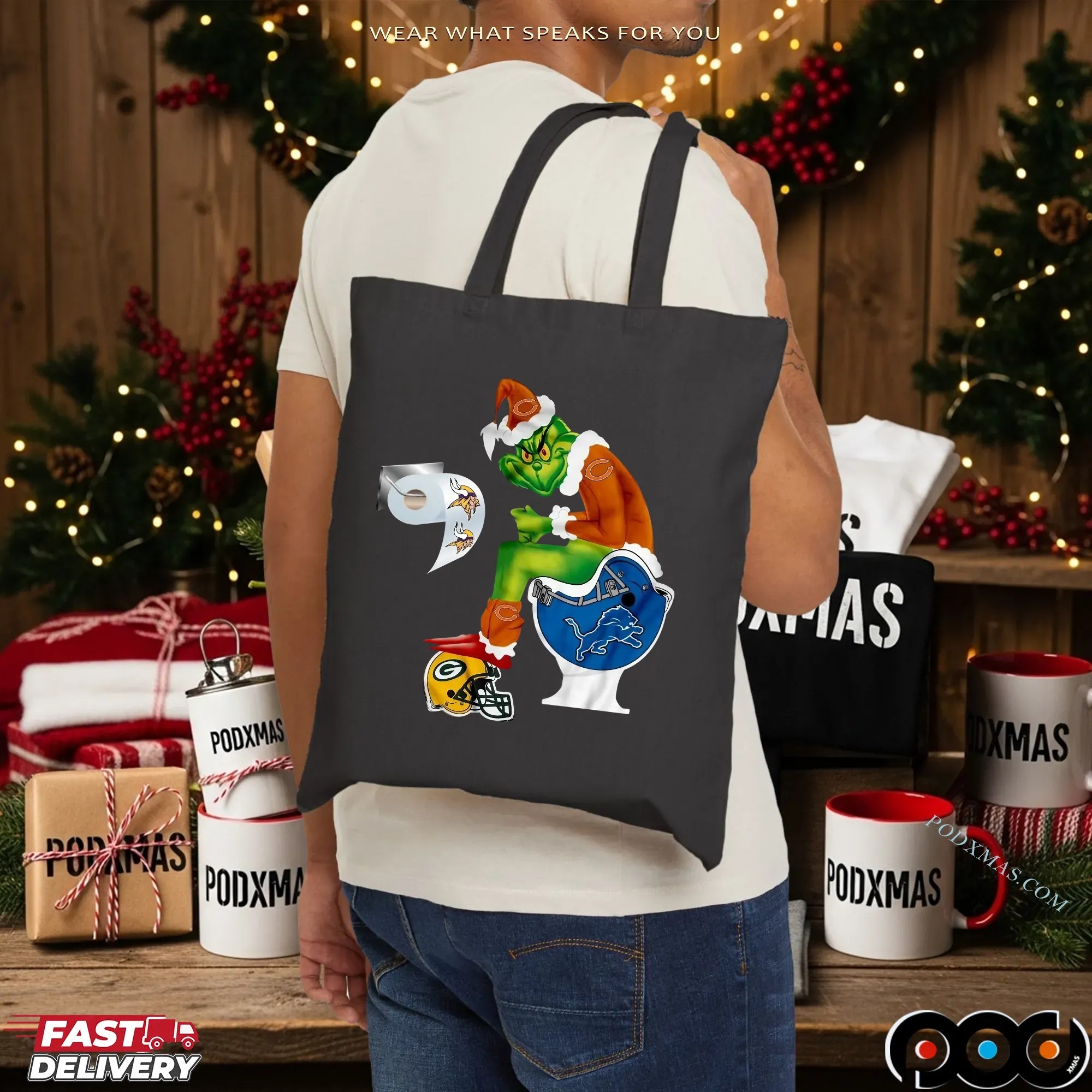 Chicago Bears Grinch Rivalry NFL Christmas Parody T Shirt