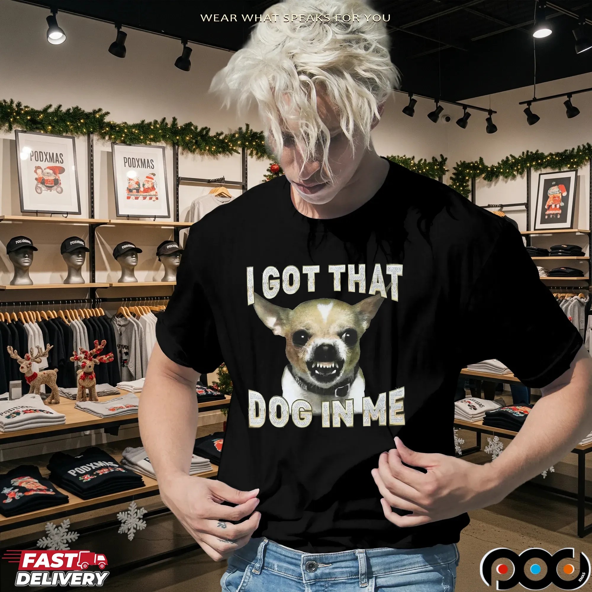 Chihuahua I Got That Dog In Me Blinged Out Meme T Shirt