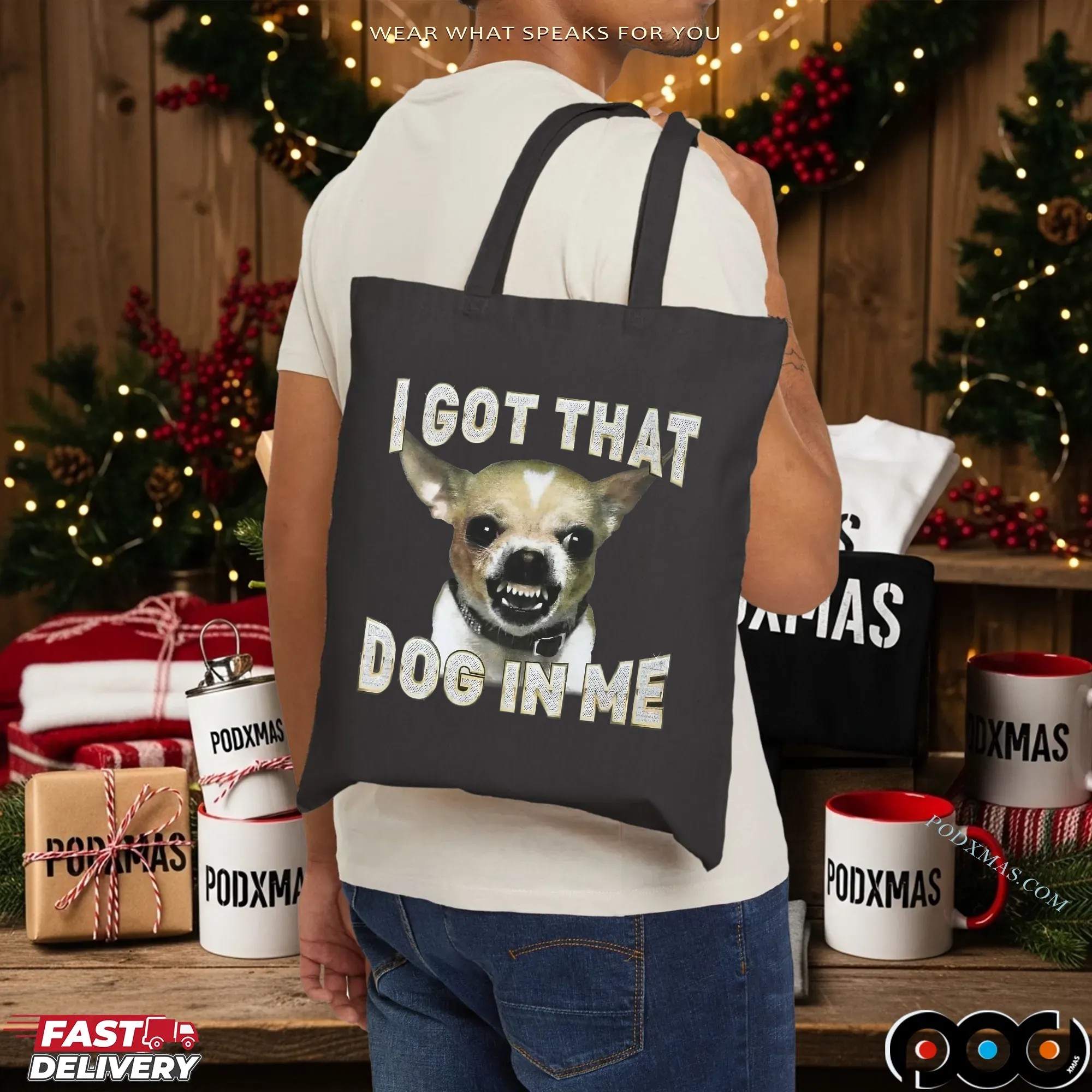 Chihuahua I Got That Dog In Me Blinged Out Meme T Shirt