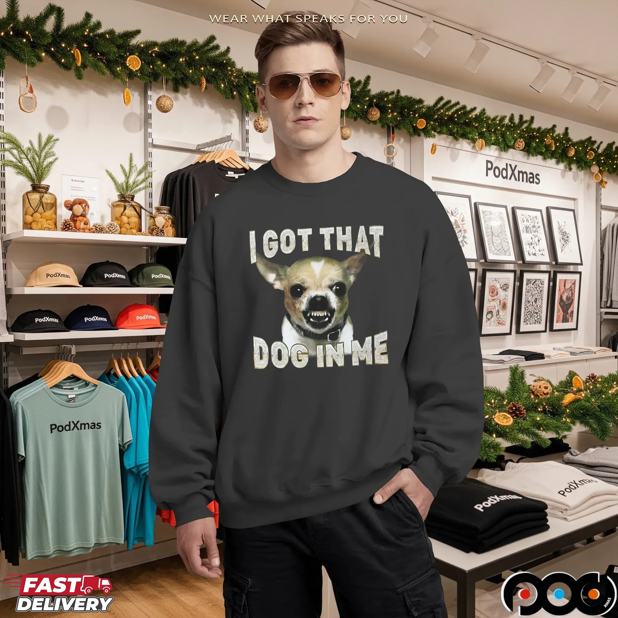 Chihuahua I Got That Dog In Me Blinged Out Meme T Shirt