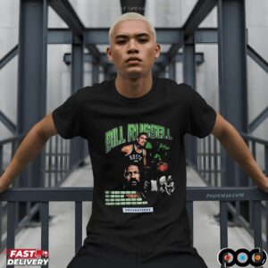 Christian Gonzalez Of New England Patriots Wearing A Bill Russell Before The Game Today Dreamathon T-Shirts