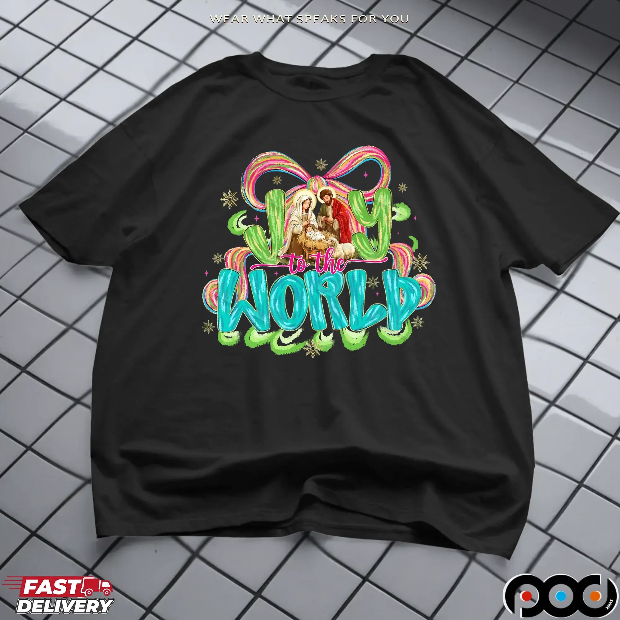 Christmas Joy To The World Baby Jesus T Shirt