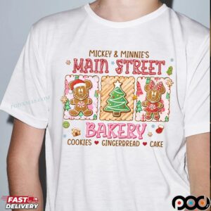 Christmas Main Street Bakery Cookies Gingerbread Cake T Shirt