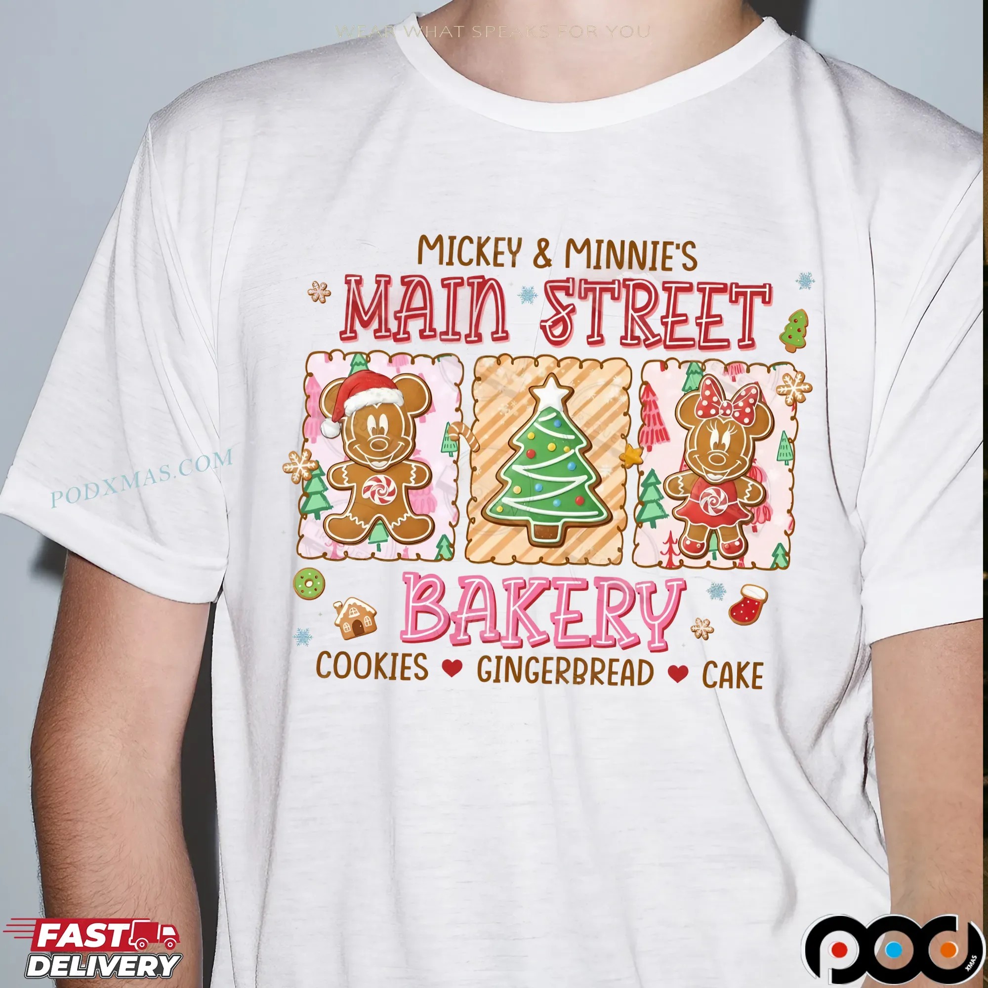 Christmas Main Street Bakery Cookies Gingerbread Cake T Shirt