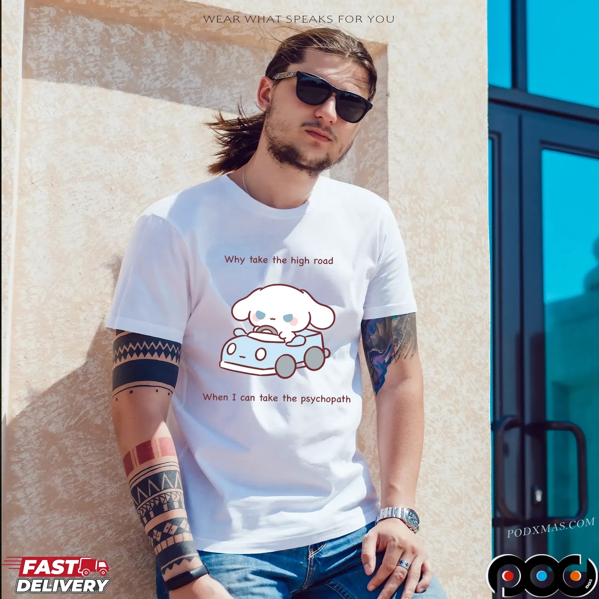 Cinnamoroll Why Take The High Road When I Can Take The Psychopath T Shirt
