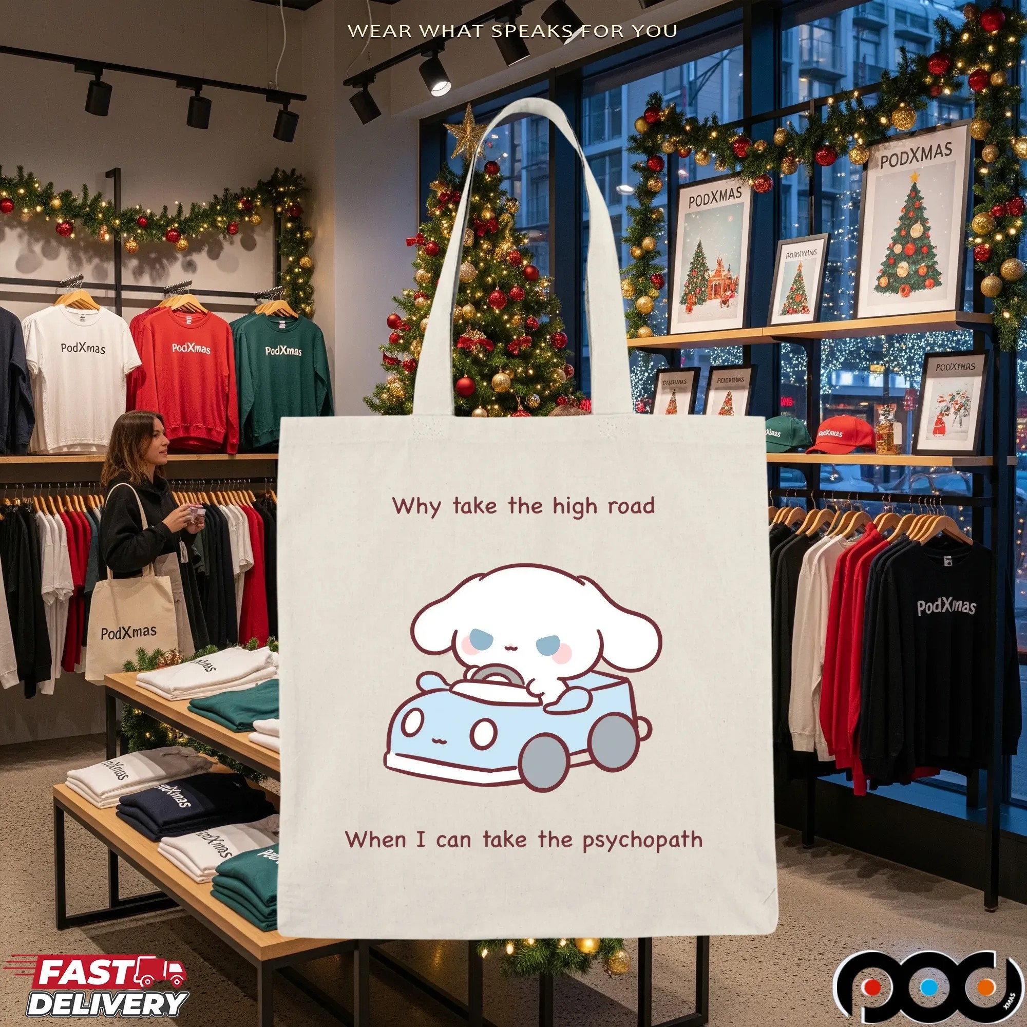 Cinnamoroll Why Take The High Road When I Can Take The Psychopath T Shirt
