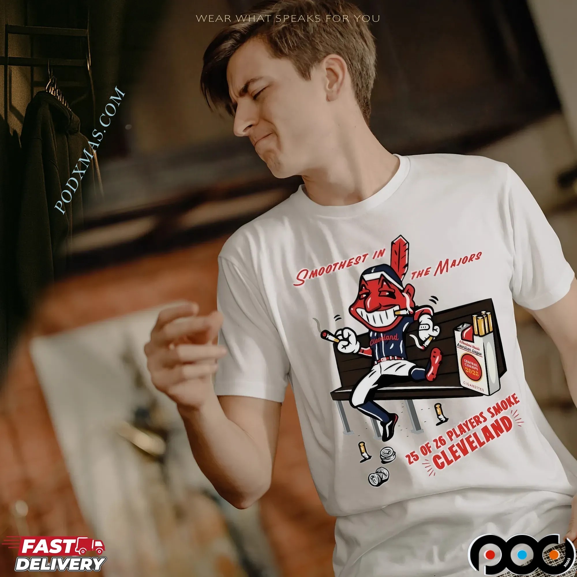 Cleveland Baseball 25 of 26 Players Smoke Cleveland Smoothest in the Majors T Shirt