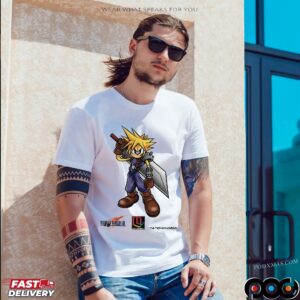 Cloud Strife x Sonic Anime Gamer Mashup T Shirt