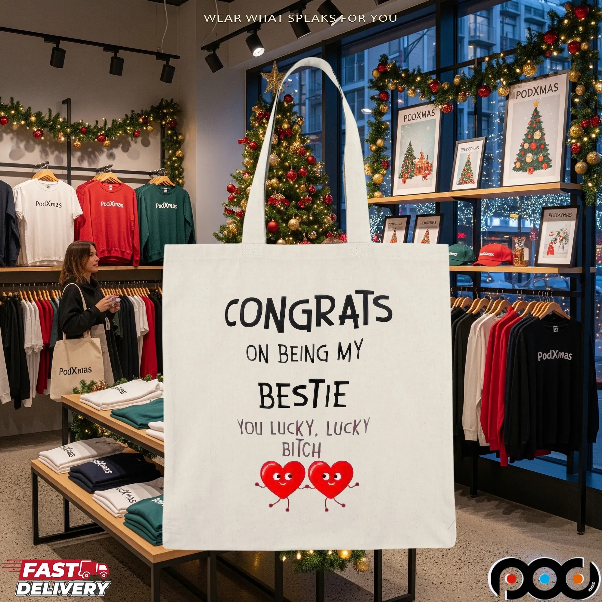 Congrats On Being My Bestie You Lucky, Lucky Bitch T Shirt