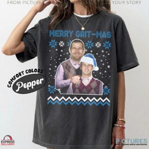 Dan Campbell & Jared Goff Merry Grit-Mas Detroit Football Step Brothers Meme T Shirt