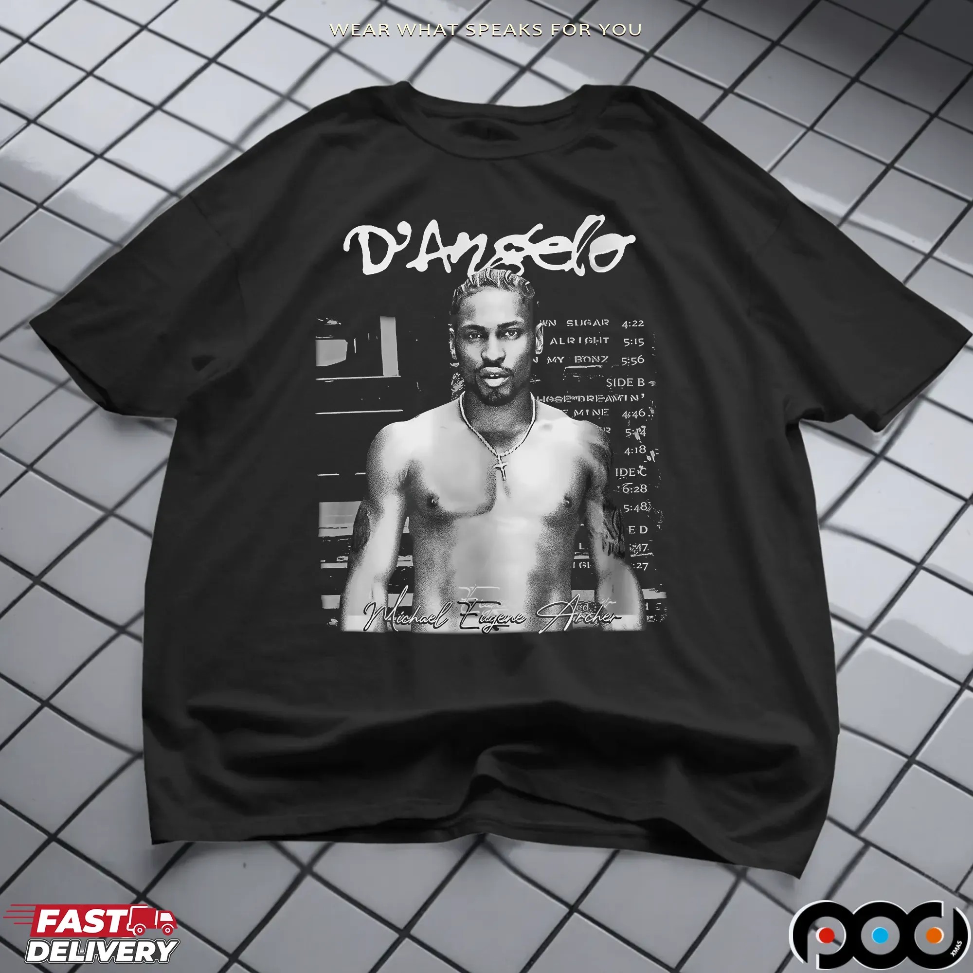 D'angelo RIP Legend Music Portrait T Shirt