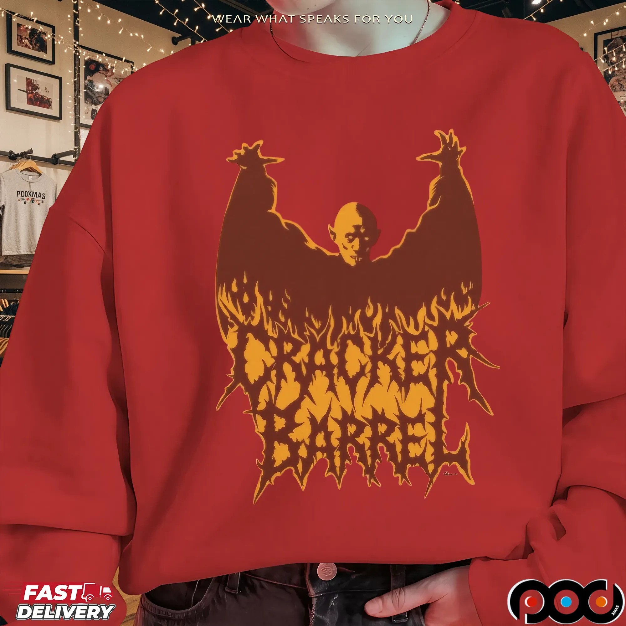 Death Metal and Cracker Barrel Nosferatu Mashup T Shirt