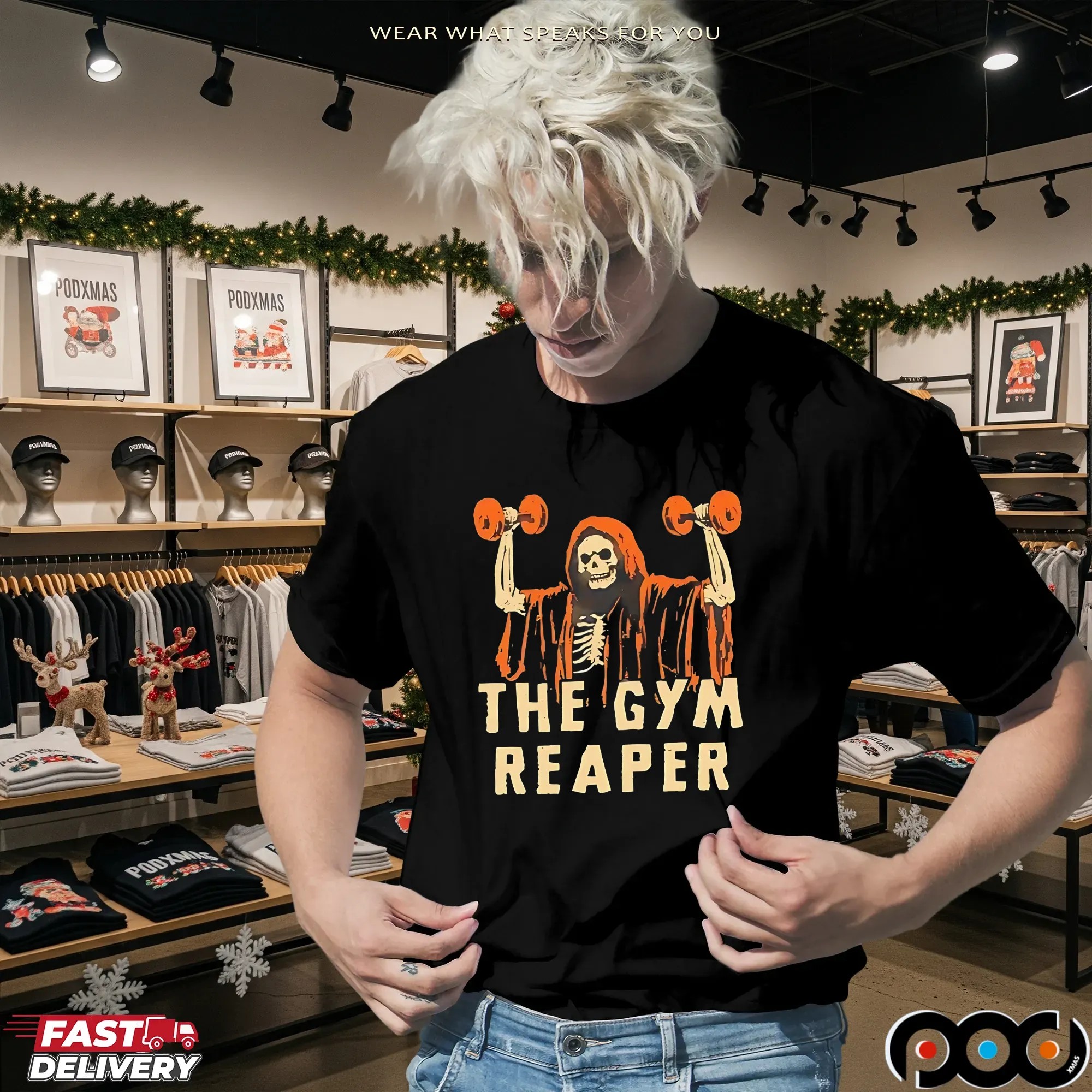 Death The Gym Reaper Halloween shirt