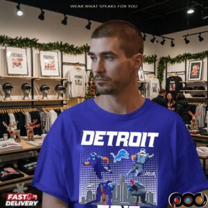 Detroit Grit Super Heroes signature NFL T Shirt