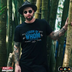 Detroit Lions Football Legion of Whom Signatures Graphic T Shirt